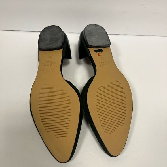 J jill forest green suede/leather flats Sz 8.5 - Picture 4 of 5